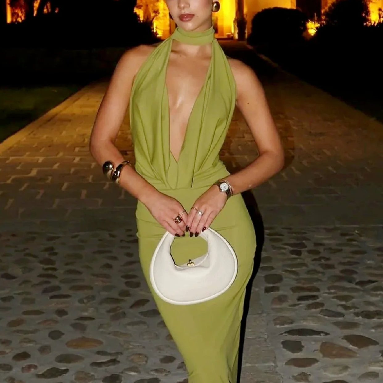 Bianca Sleeveless Backless Slit Maxi Dress