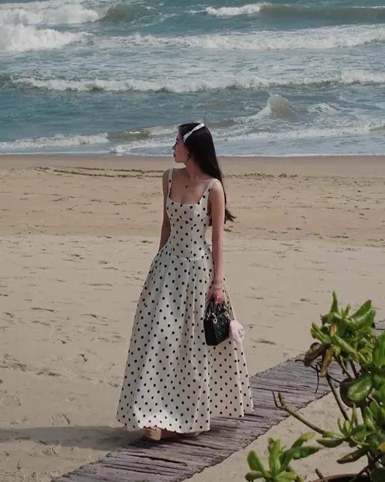 SOERA Jasmine Polka Dot Midi Dress - Dress - SOERA-054083-WHI-L-75683 L