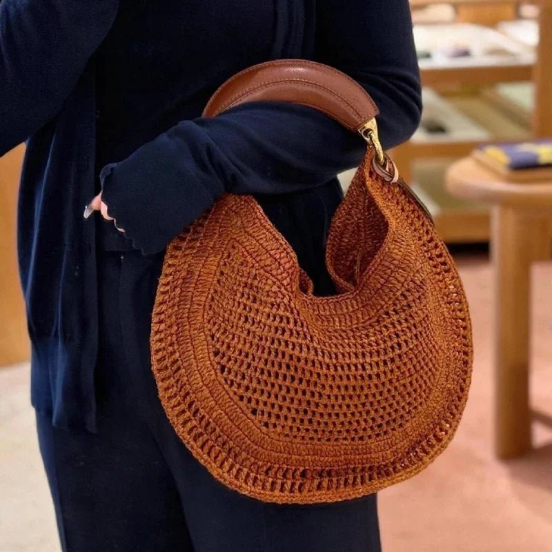 SOERA Bianca Crescent Woven Bag - Bag - Royal Blue