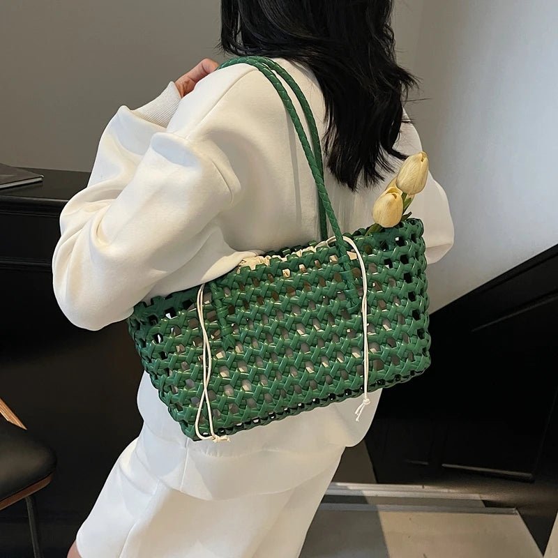 SOERA Sienna Hollowed Shoulder Tote - Bag - Green
