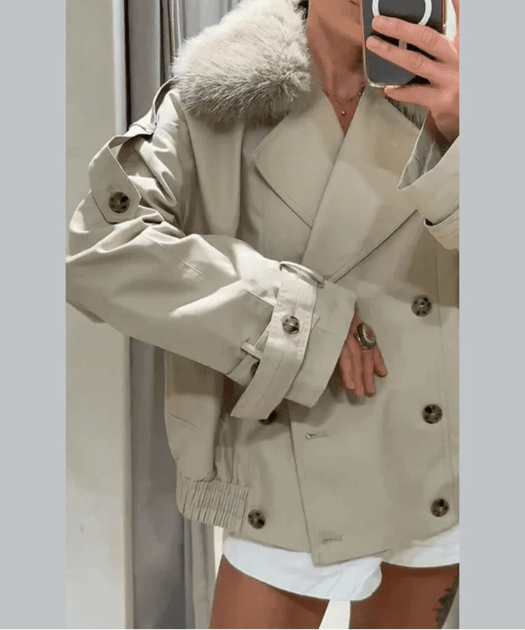 SOERA Camille Trench Coat with Faux Fur - Coats & Jackets - 3256808365179930-;yq1756557808118753460 Creme S