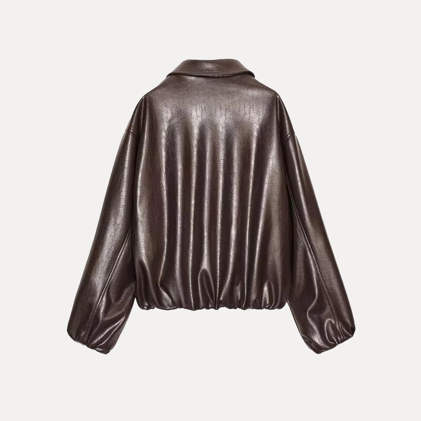 SOERA Eleanor Faux Leather Jacket - Coats & Jackets - 3256809577998944-;vm1765388022433810141 Brown S