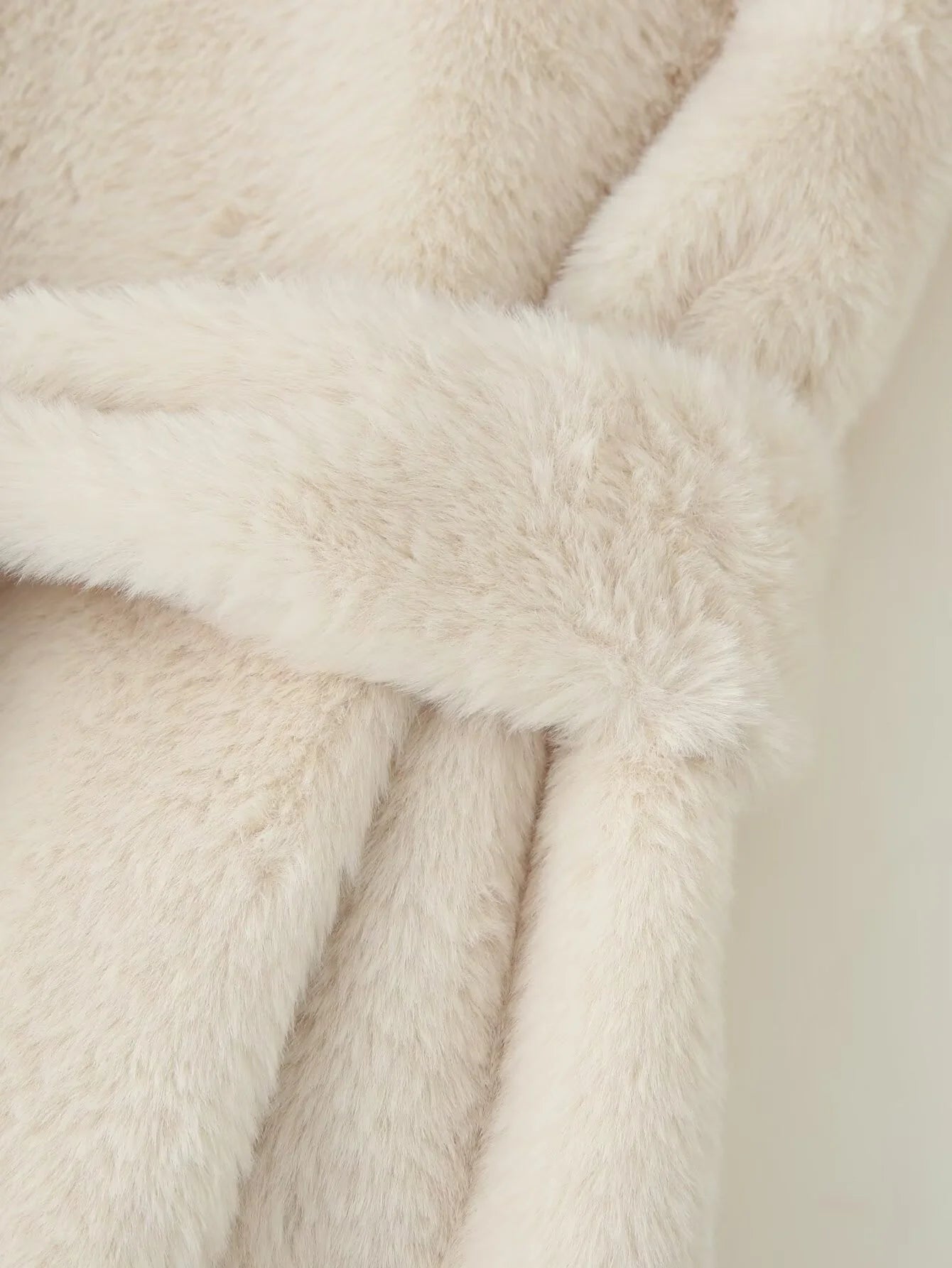 SOERA Farrah Faux Fur Coat with Belt - Coats & Jackets - 3256810101987871-;Ch1763625119772959543 Creme L