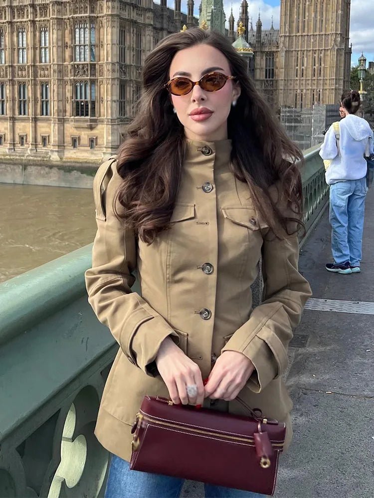 SOERA Petunia Fitted High Neck Jacket - Coats & Jackets - 1005010001807317-;Go1773321573379523845 XS