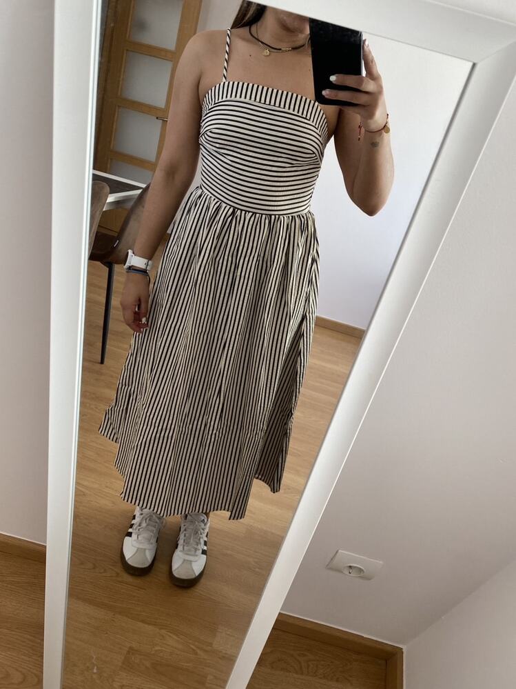SOERA Airlin Striped Ruched Cami Maxi Dress - Dress - SOERA-102787-MAR-XS-89123 XS