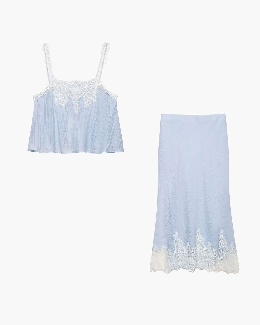 SOERA Celeste Lace Spliced Two - Piece Midi Set - Dress - Skirt XS