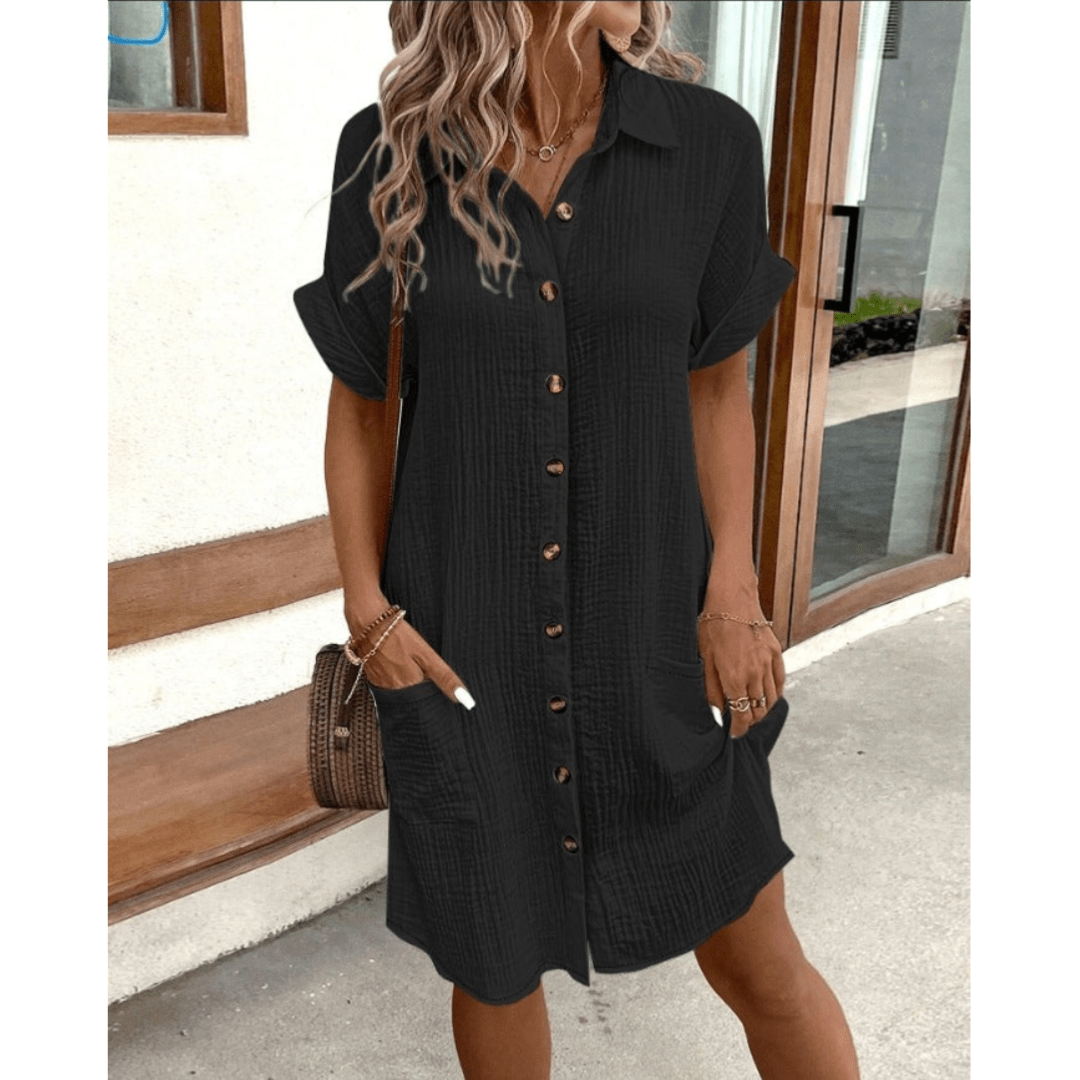 SOERA Vivienne Modern Shirt Dress - Dress - Black S