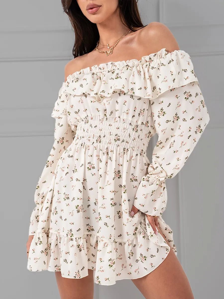 SOERA Bianca Off-Shoulder Ruffled Mini Dress - Dresses - XS
