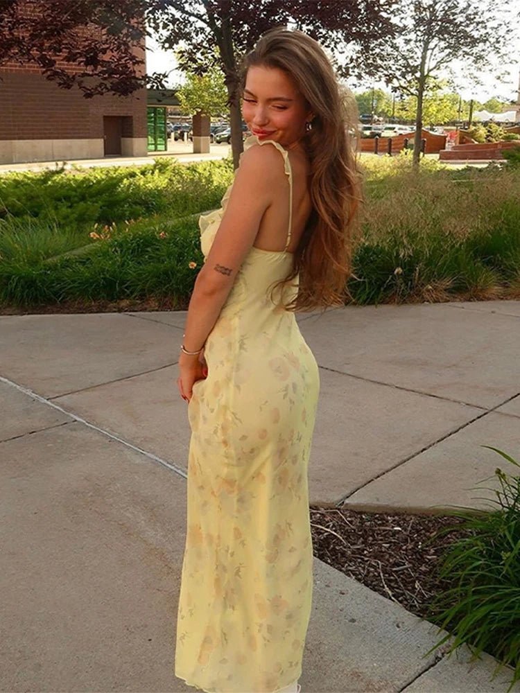 SOERA Clementine Ruffled Floral Maxi Dress - Dresses - UX1774532669753300676 M