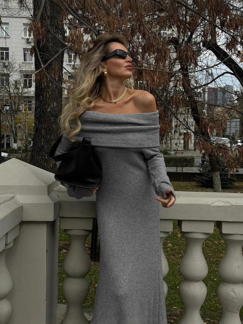 SOERA Danika Pullover Maxi Knit Dress - Dresses - Wl1757549923988158720 Gray M