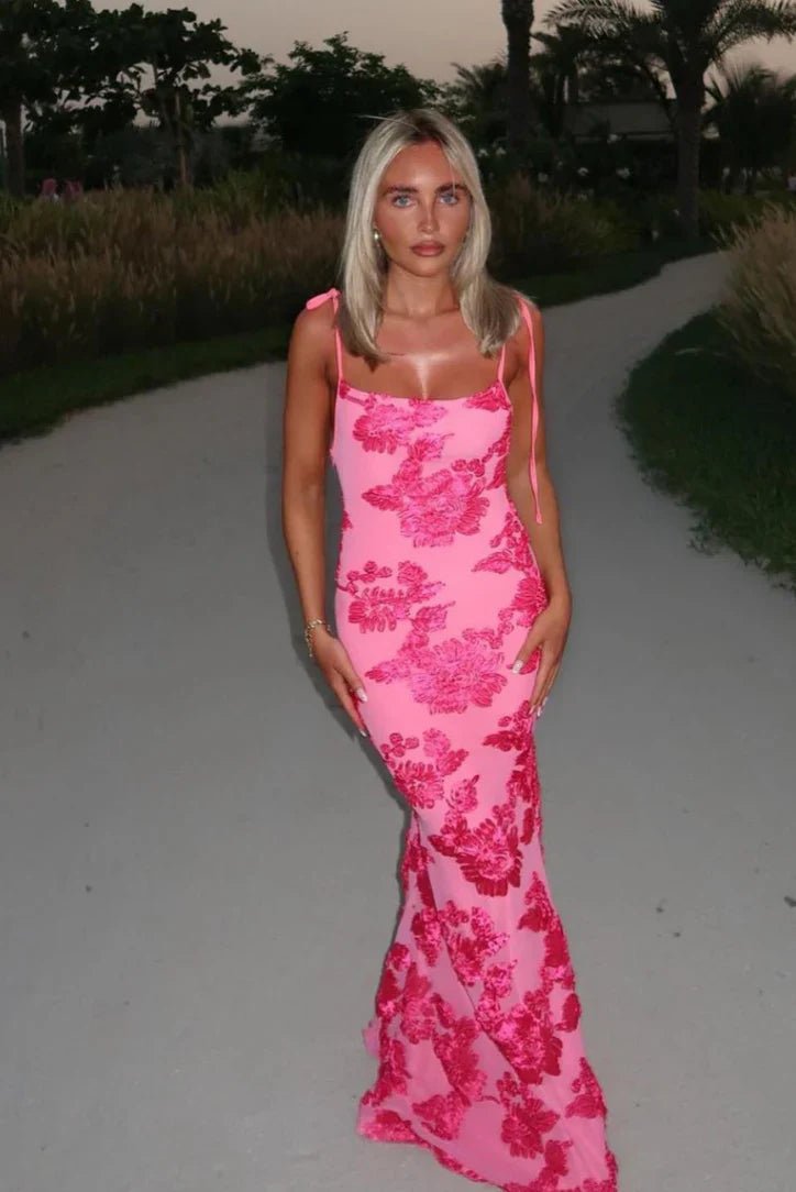 SOERA Jara Sleeveless Floral Maxi Dress - Dresses - Pink S