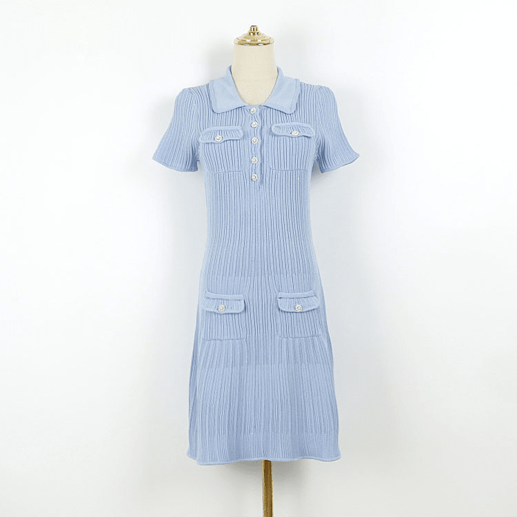 SOERA Katya Sequin Knit Mini Dress - Dresses - Blue S