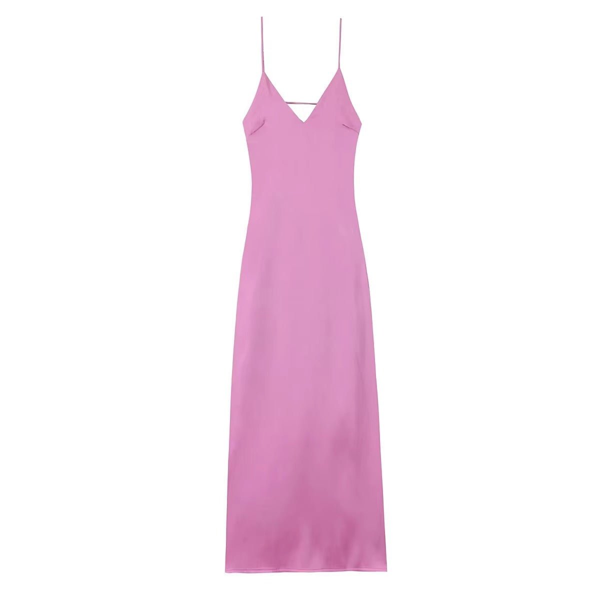 SOERA Kirra Satin Backless Maxi Dress - Dresses - Pink XS