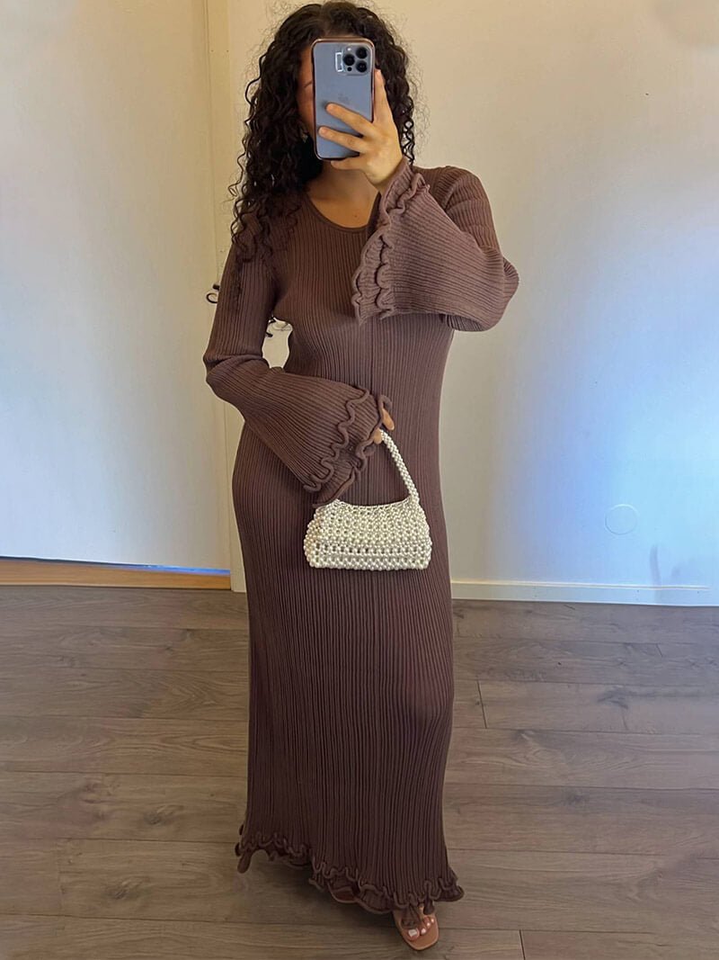 SOERA Marla Maxi Dress - Dresses - Soera-Marla-dress-brown/S Brown S