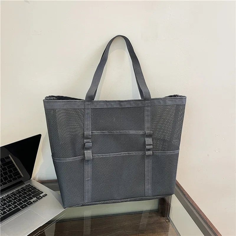 SOERA Beatrice Large Capacity Canvas Beach Tote - Handbags - Armygreen