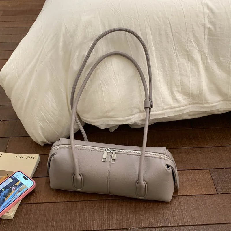 SOERA Beatrice Retro Underarm Shoulder Bag - Handbags - Grey