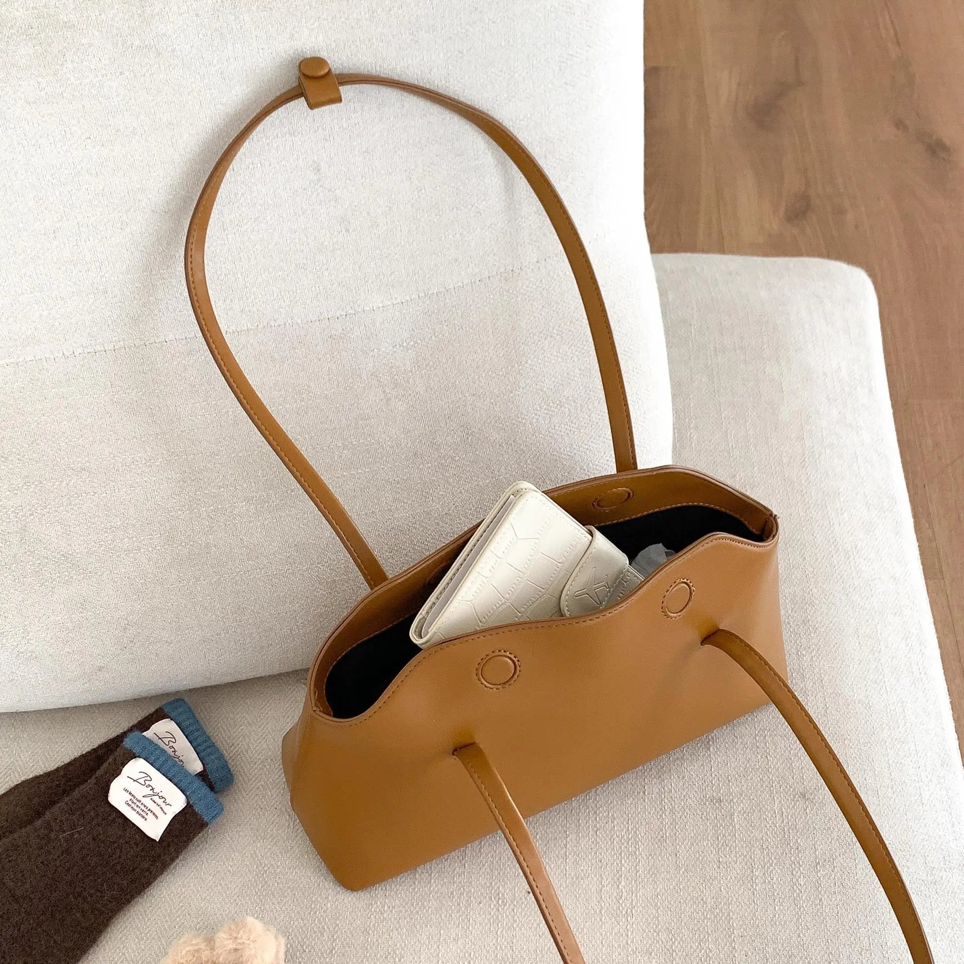 SOERA Cilla Pillow Shoulder Tote Bag - Handbags - Dark Brown