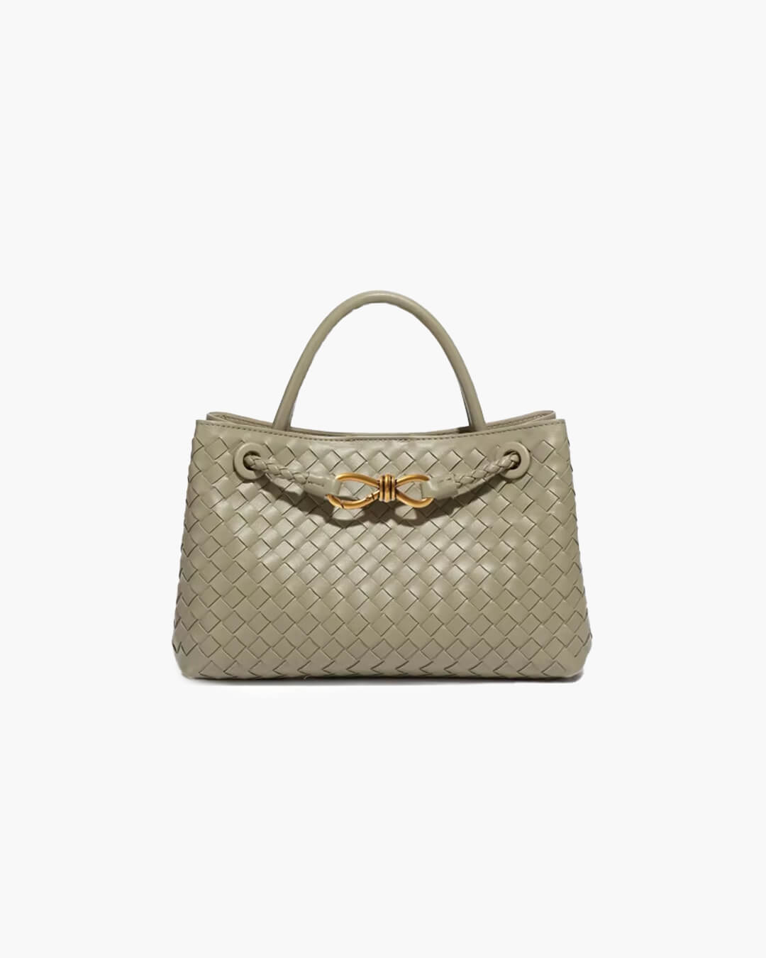 SOERA Lucia Vegan Leather Woven Bag Small - Handbags - Light Green Regular