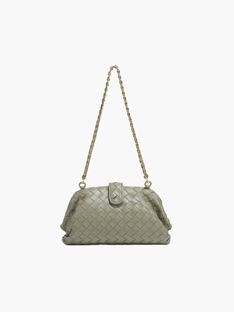 SOERA Tessa woven clutch - Handbags - Soera-Tessa-bag-olivegreen Olive green
