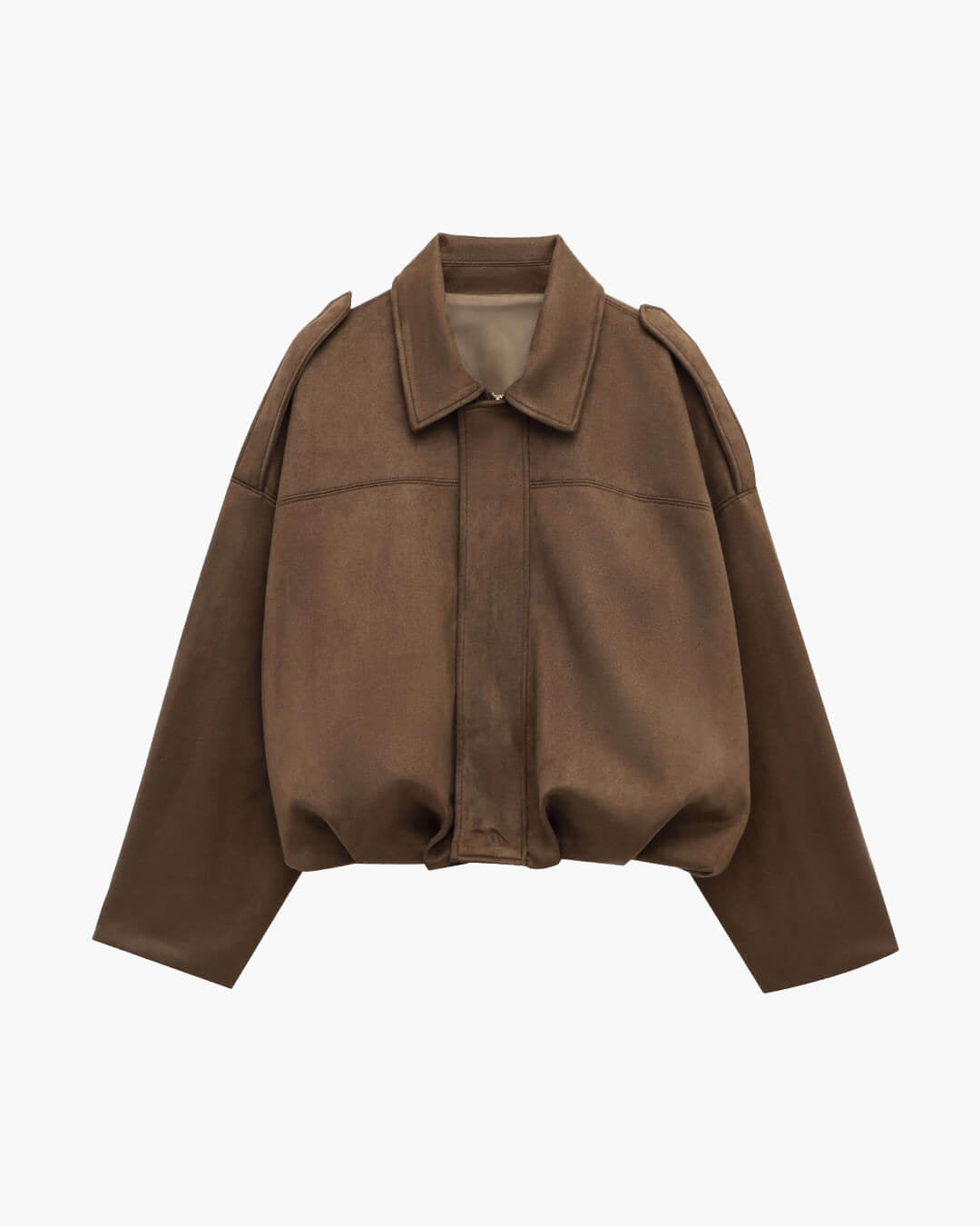 SOERA Constance Faux Suede Bomber Jacket - Jacket - SOERA-680707-S-BROWN-19651 Brown S