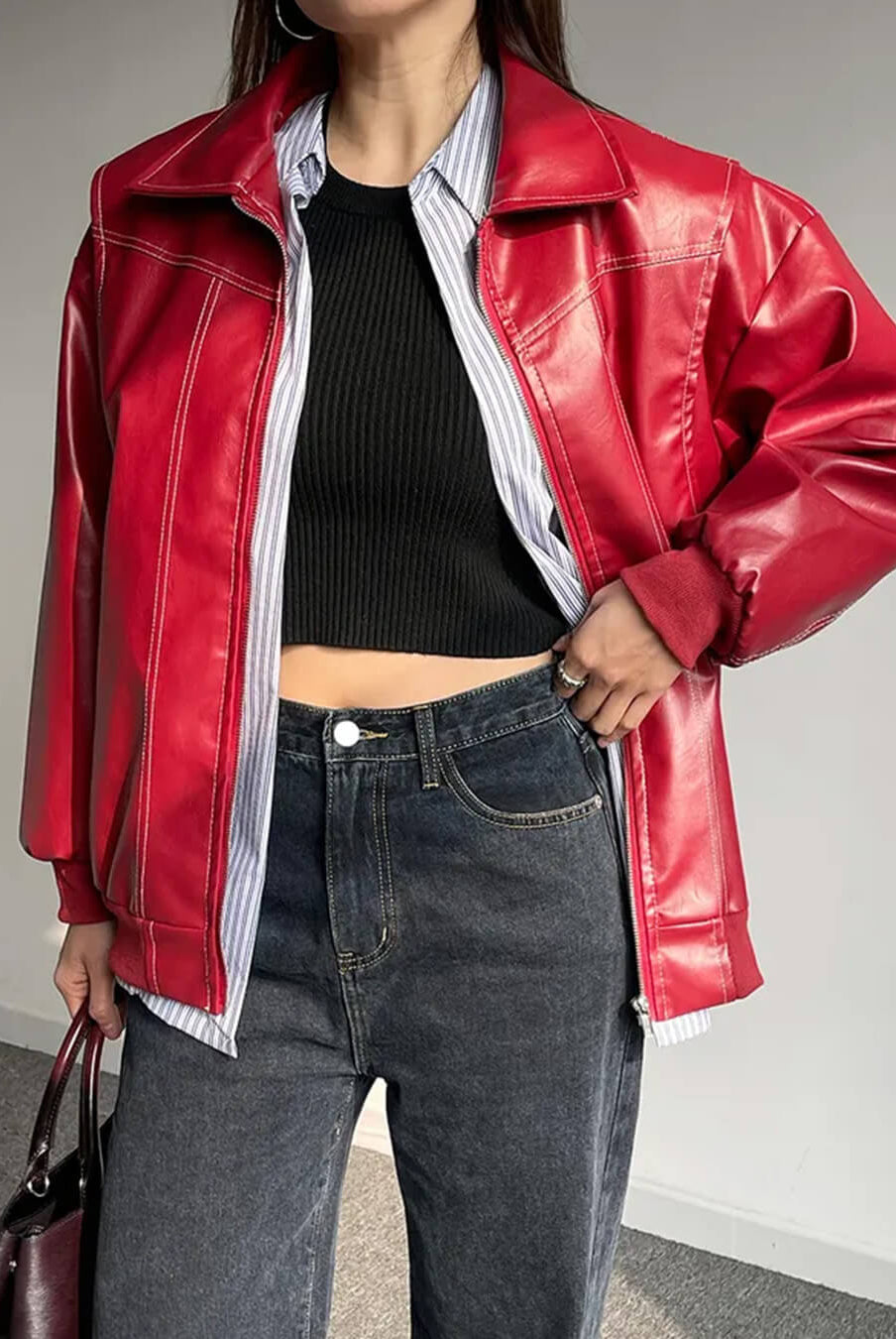 SOERA Brooke Zip-Up Bomber Jacket - Jackets - SOERA-466691-DEF-OS-74822 Red S