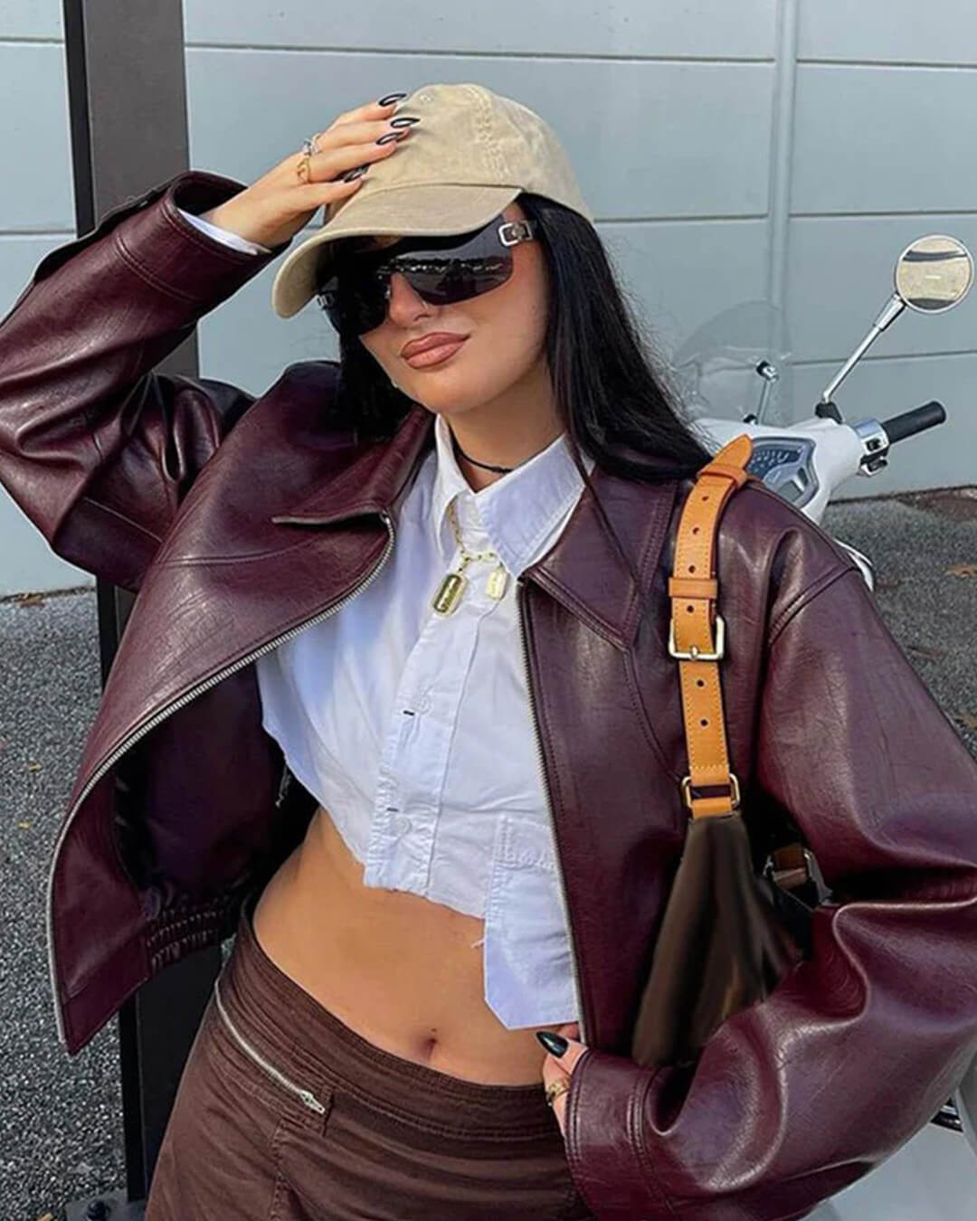 SOERA Harper Faux Leather Bomber Jacket - Jackets - gq1774532669739985266 S