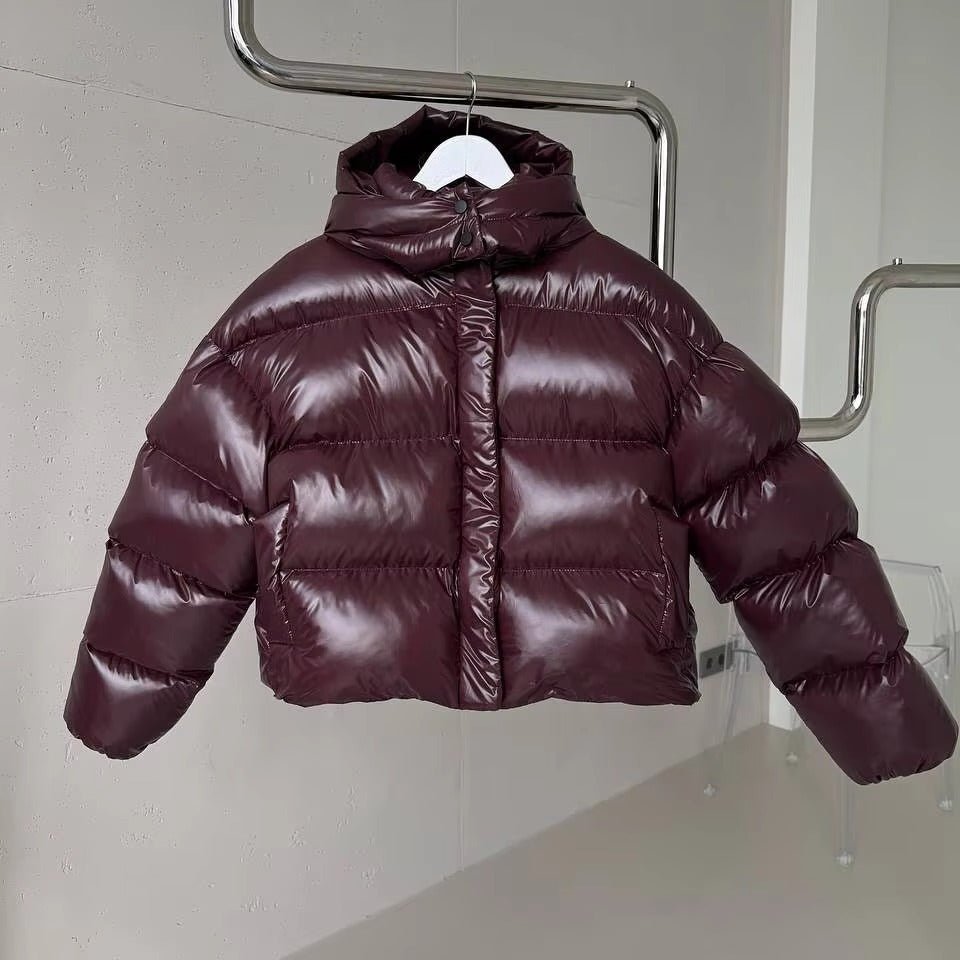 SOERA Judy Crop Puffer Jacket - Jackets - Burgundy M