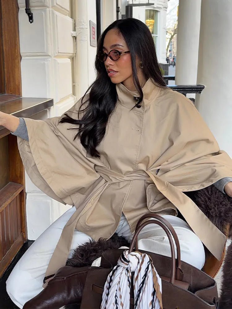 SOERA Kimberly Cape - Style Belted Coat - Jackets - 1005011810305980-;zV1775503354932949913 L