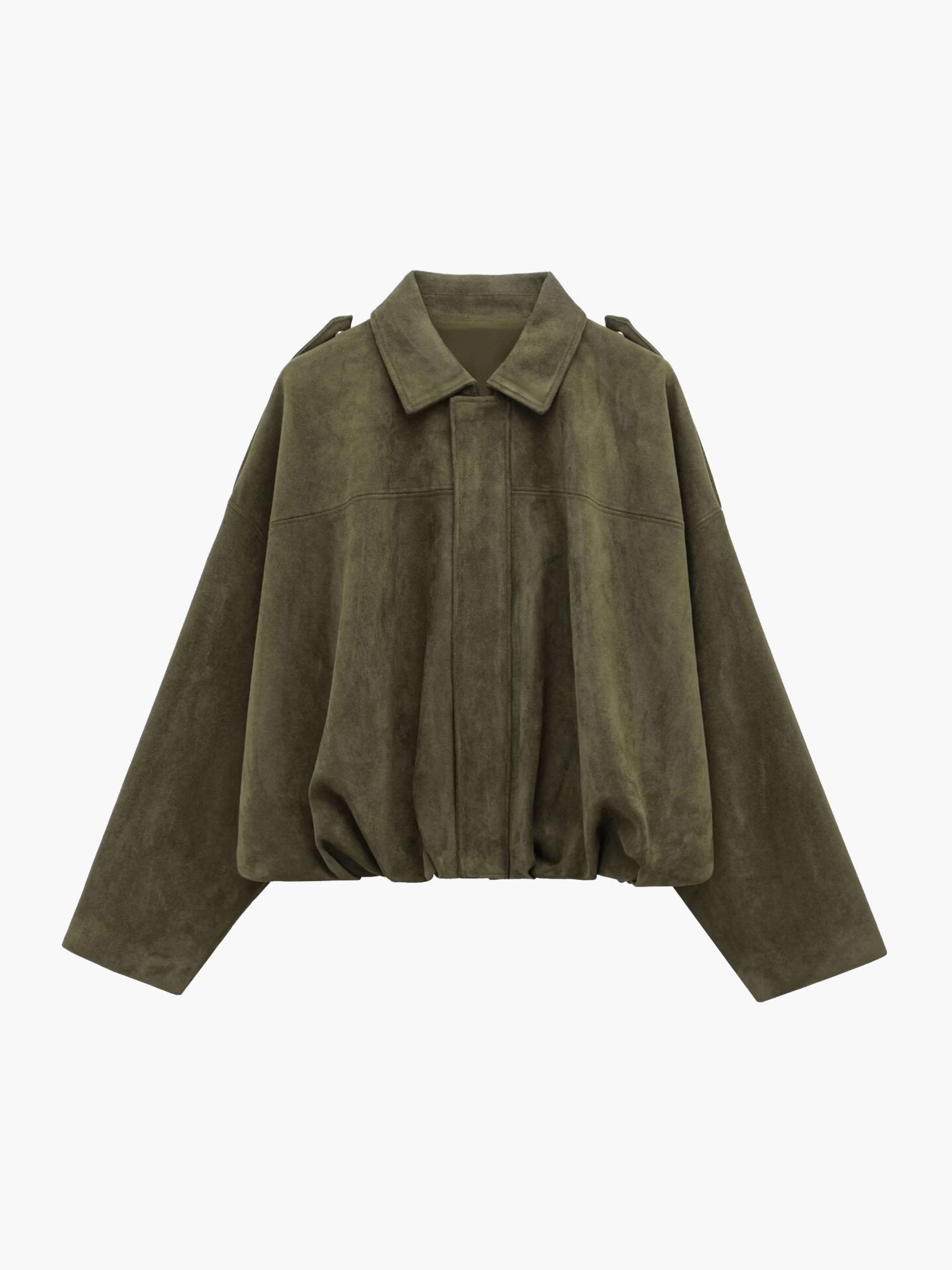 SOERA Lara Suede Bomber Jacket - Jackets - wY1760504685425988301 Green S