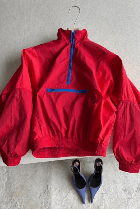 SOERA Margot Half-Zip Windbreaker Jacket - Jackets - Red XS