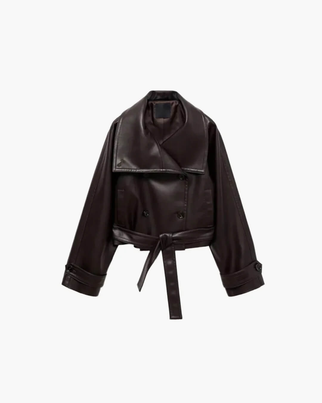 SOERA Nina Leather Jacket - Jackets - 3256809615561276-;BR1756431173072187862 Dark Brown XS