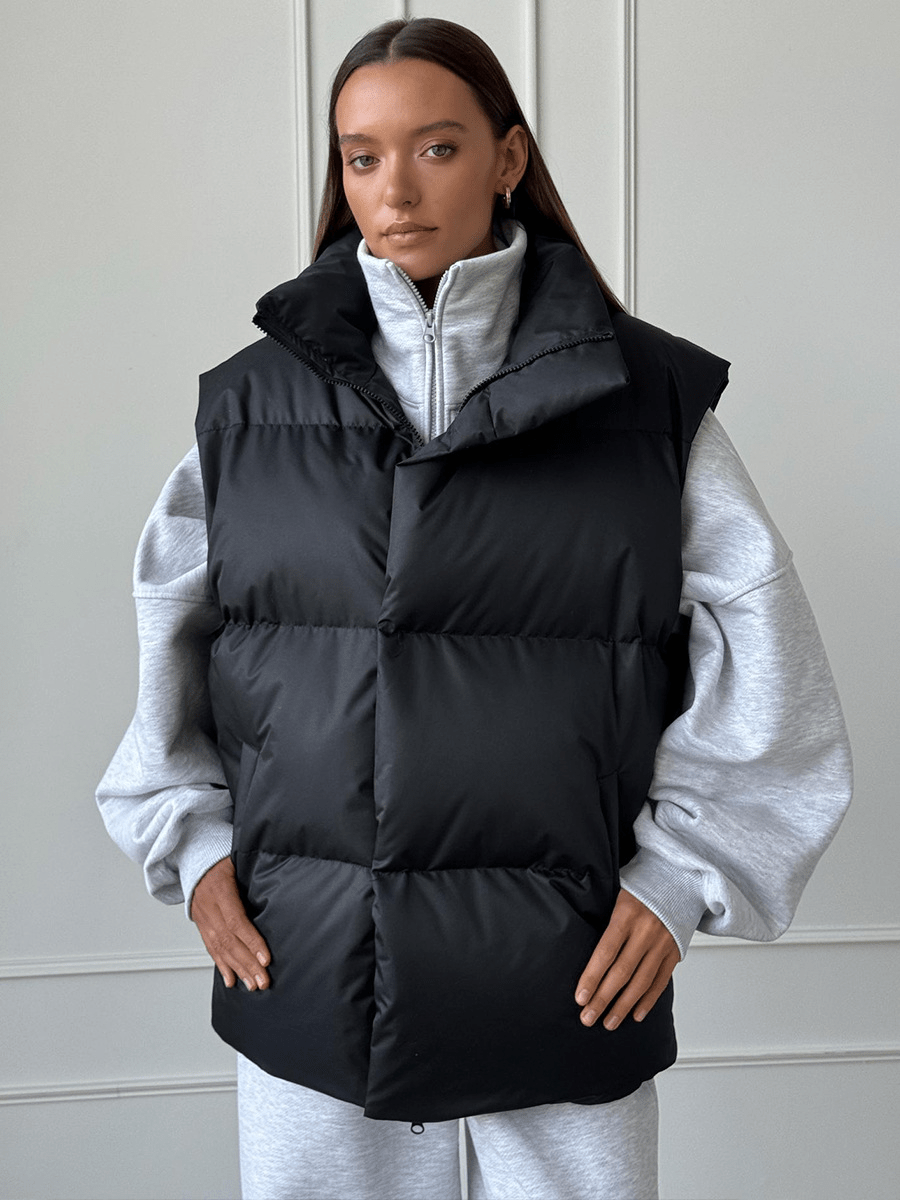 SOERA Sabrina Puffer Vest - Jackets - ZZ1766362638978897908 Grey S