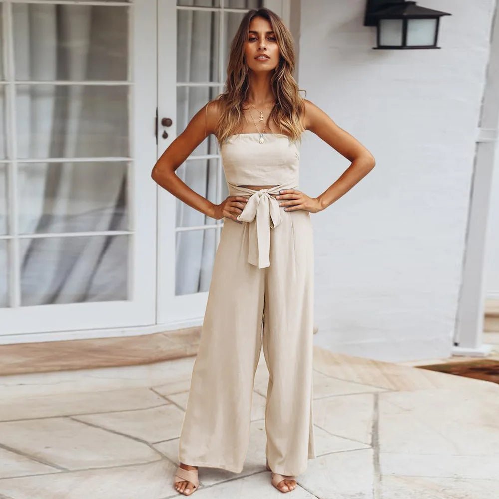 SOERA Regina Strapless Straight Jumpsuits - Jumpsuits & Rompers - Beige XS