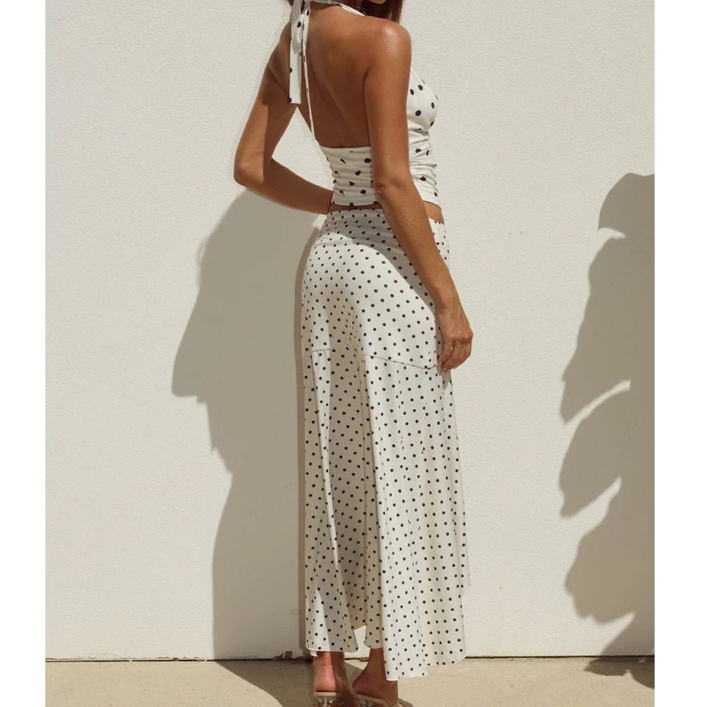SOERA Sylvia Polka Dot Two-Piece Set - Matching Sets - White S