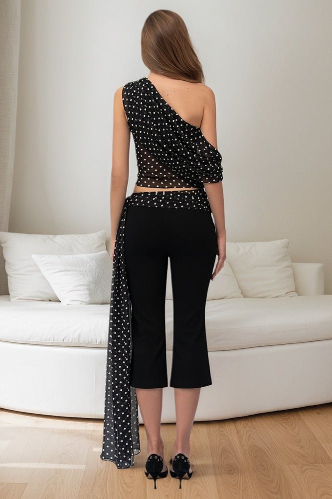 SOERA Caitriona Polka Dot One - Shoulder Set - Set - Black M