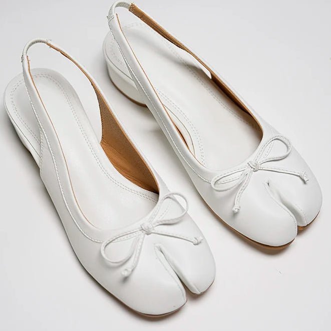 SOERA Beatrice Split - Toe Ballet Mary Jane Heels - Shoes - White 35