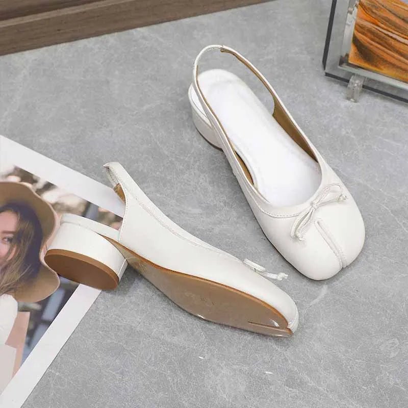 SOERA Beatrice Split - Toe Ballet Mary Jane Heels - Shoes - White 38
