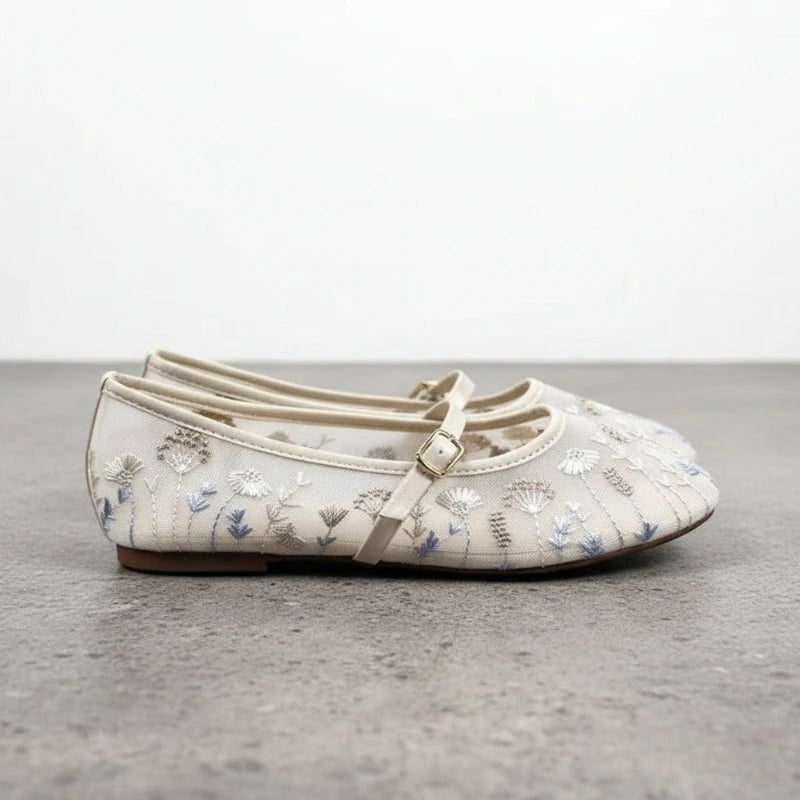 SOERA Priscilla Embroidered Ballet Flats - Shoes - 35