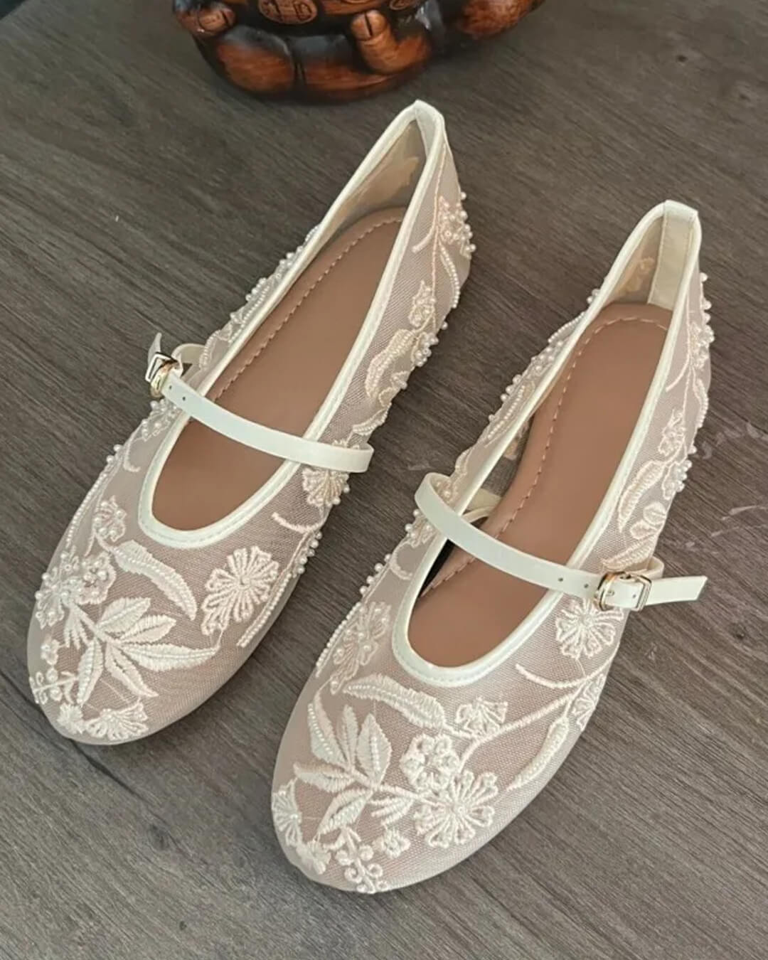 SOERA Sarah Beaded Mesh Ballet Flats - Shoes - 1005008967967408-;LY1769670009966877557 41