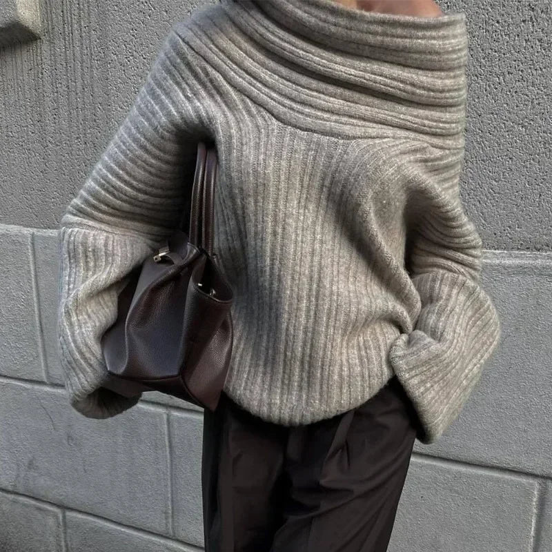 SOERA Maya Off-Shoulder Knit Sweater - Sweaters & Cardigans - Wj1762772375814596479 Gray One Size
