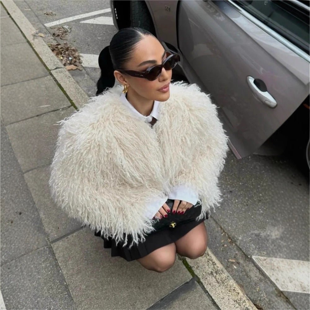 SOERA Faux fur fluffy Jacket - Women's Coats & Jackets - Rw1766362638987445852 creme M