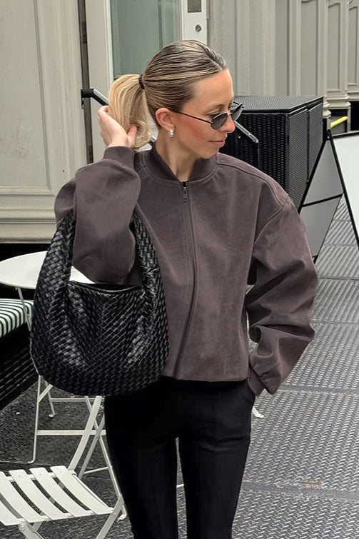 Ilse bomber en daim synthétique