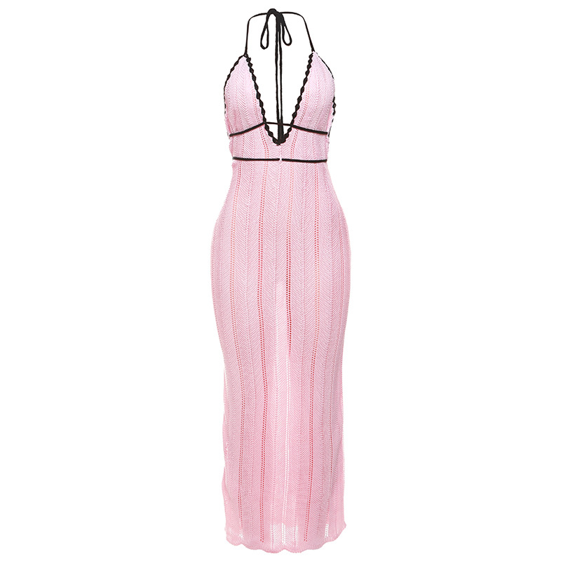 Robe longue dos nu Harley à lacets