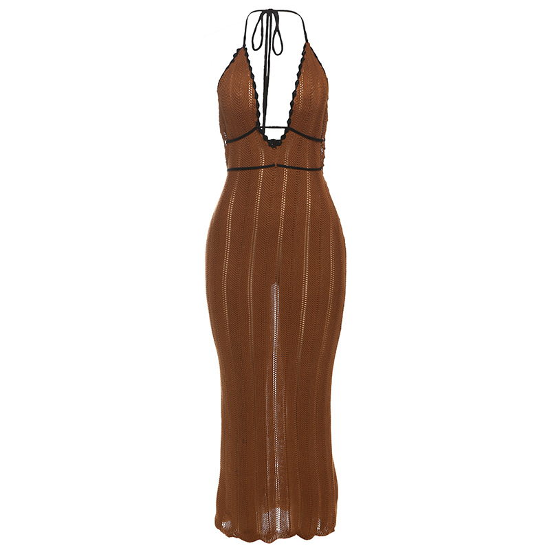 Robe longue dos nu Harley à lacets