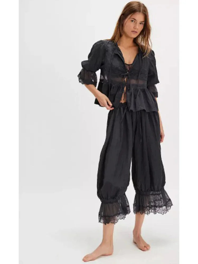 Sophia Lace Lantern Suit