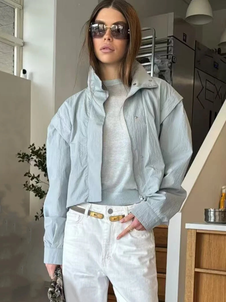 Melisande High Collar Cropped Jacket