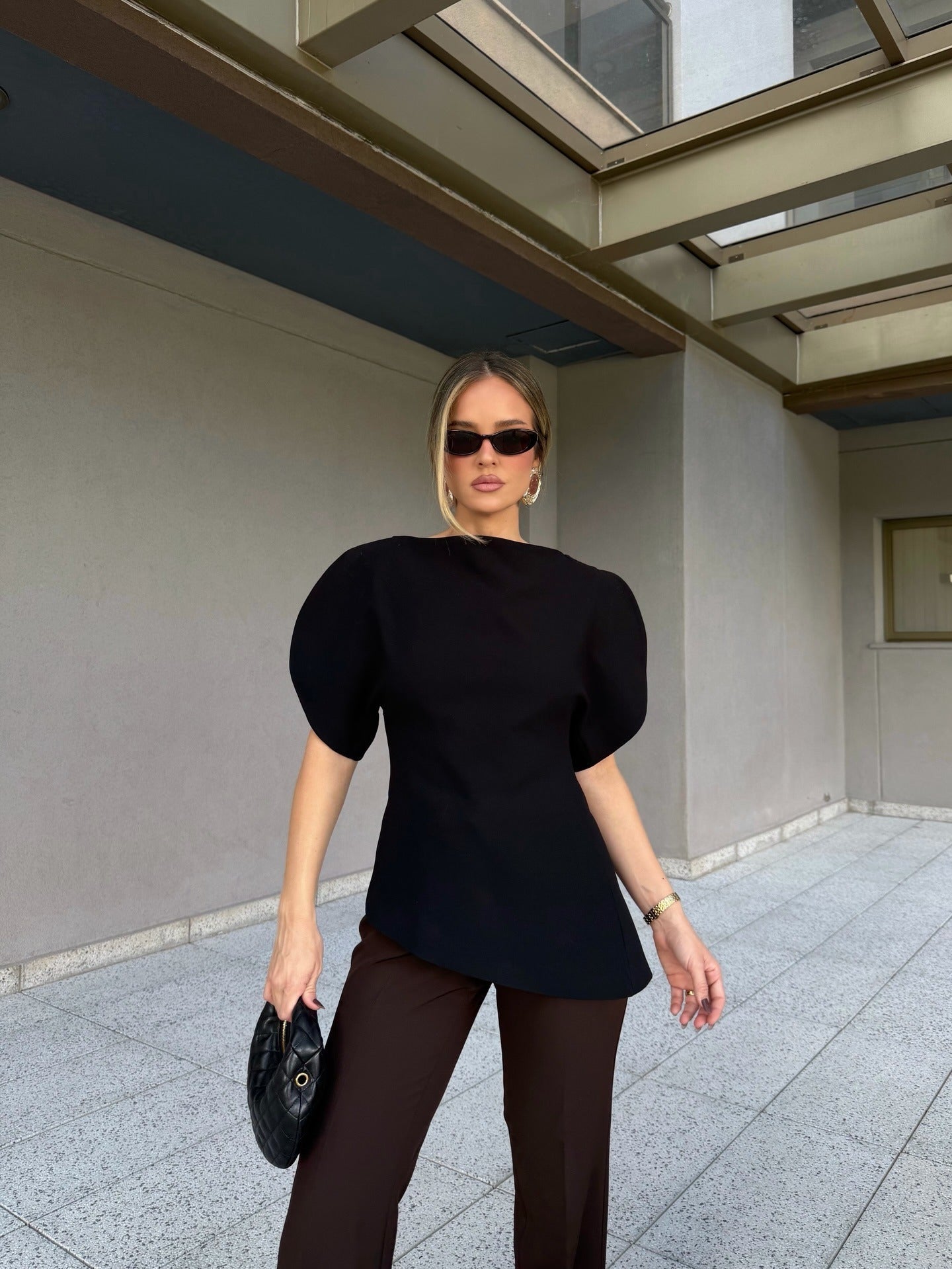 Top Sienna tricot manches ballon