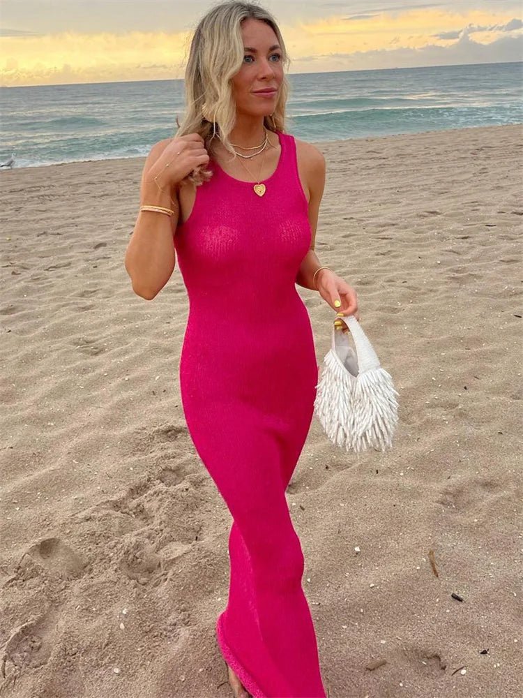 SOERA Kaila Sequin Sleeveless Maxi Dress - Dress -  Pink XS