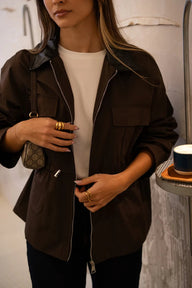 Sharmaine Slim Fit jasje van imitatiesuède