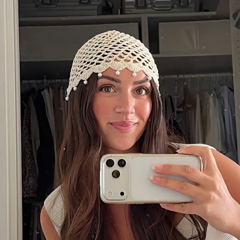 SOERA Sophia Crochet Hollow Beanie - Accessories - SOERA-019843-A-OS-88195 Beige